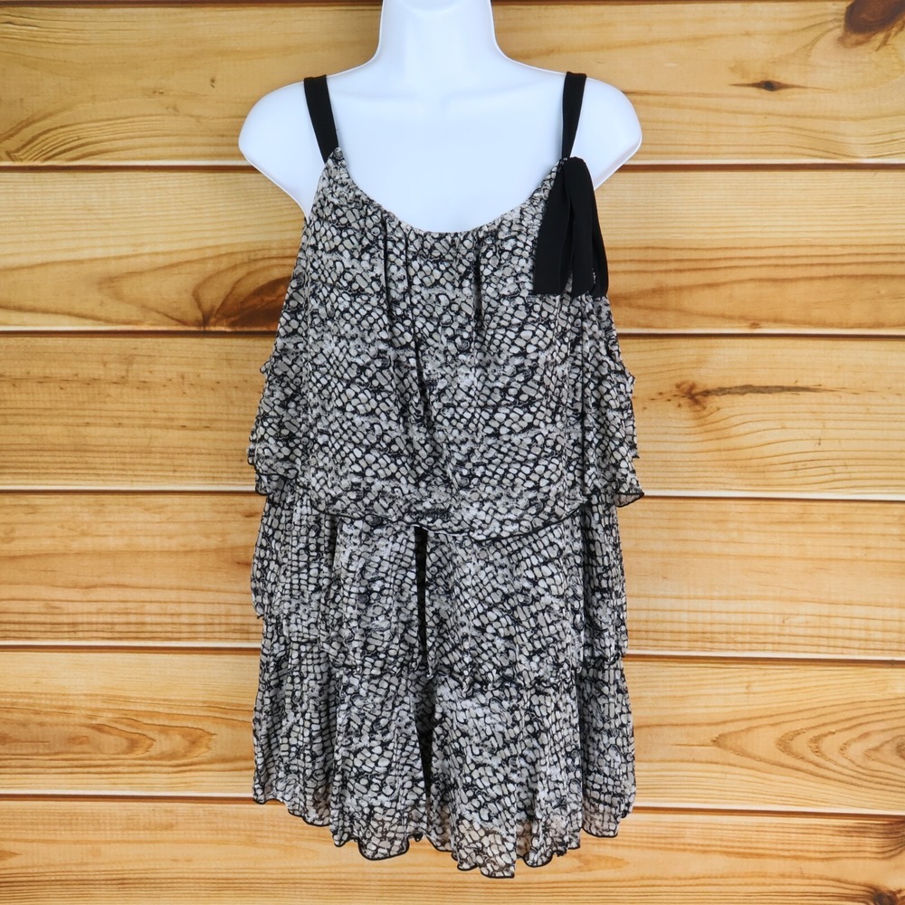 Style & Co. Sleeveless Blouse‎ Womens Size 2XL Black Geometric 100% Nylon Lined